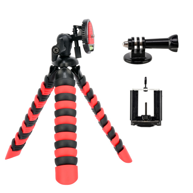 ZOMEI Flexible Mini Tripod with Quick Release Plate Tripod Mount Adapter for Smartphone Gopro Red