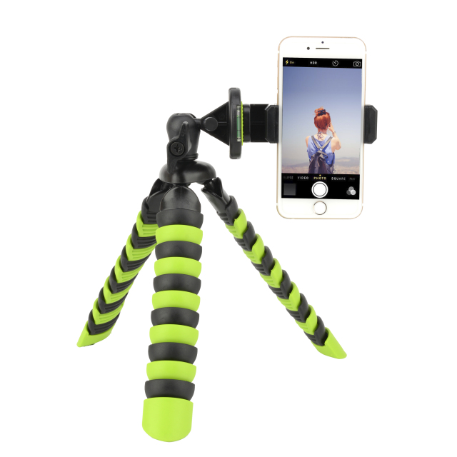 ZOMEI Flexible Mini Tripod with Quick Release Plate Tripod Mount Adapter for Smartphone Gopro Green