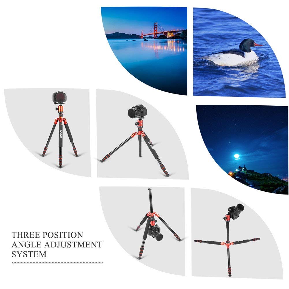 ZOMEI Z818 / Z888 Aluminum Sturdy Tripod Stand with 360 Degree Ball Head and Carry Case for YouTube Videos and Lighting Studio Support - Blue