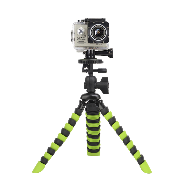 ZOMEI Flexible Mini Tripod with Quick Release Plate Tripod Mount Adapter for Smartphone Gopro Green
