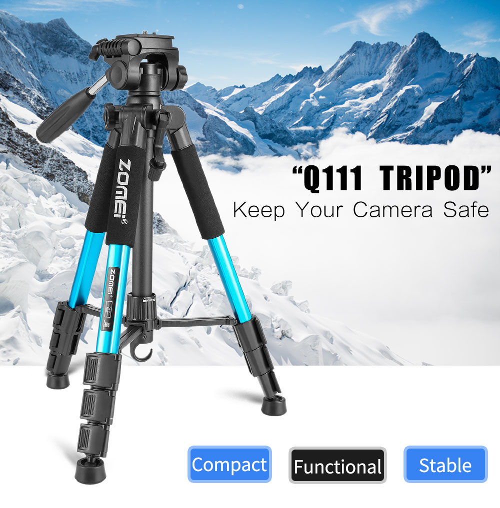 ZOMEi Q111 Travel Camera Tripod Kit 55inch for Beginner Photographers