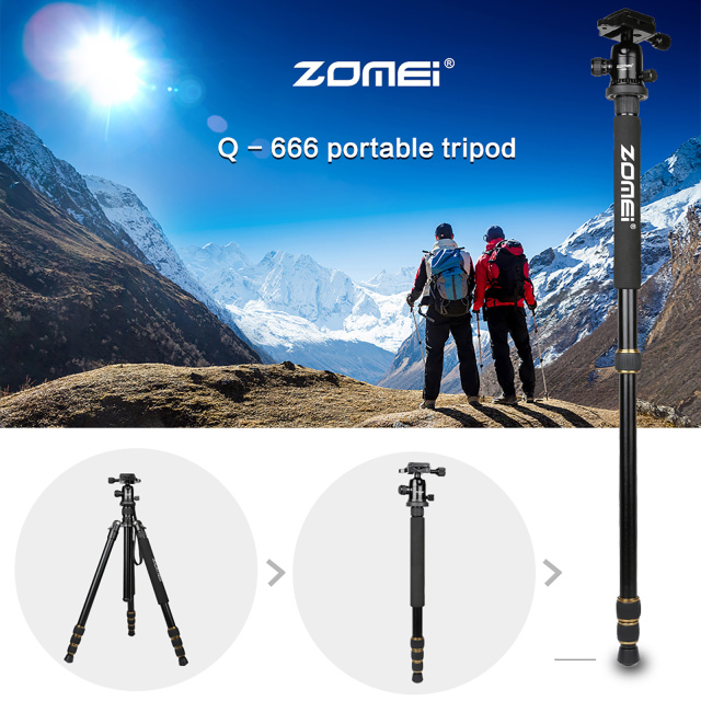 ZOMEI Q666（metal） Proline Tripod with Ball Head for Cameras