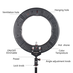 ZOMEi 14-inch Ring Light for Beauty and Hari Salon Lighting with Halo Circle