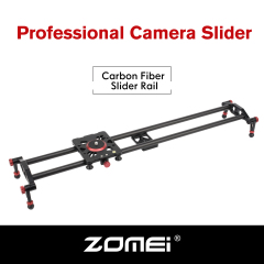 Zomei 60cm-120cm Carbon Fiber Camera Track Dolly Slider Rail System with  Load Capacity for Stabilizing Movie Film Video Making Photograph