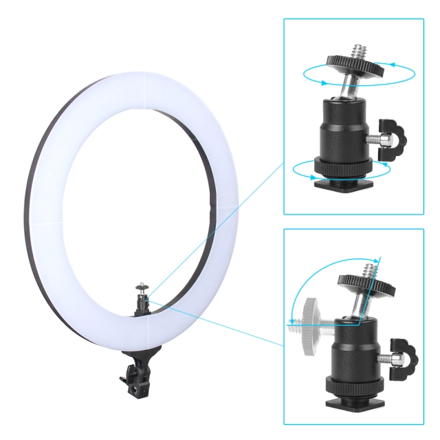Best New Year Gift -- ZOMEi 14-inch LED Ring Light Makeup Portrait and Photography Lighting with Halo Circle and Bi-color Control