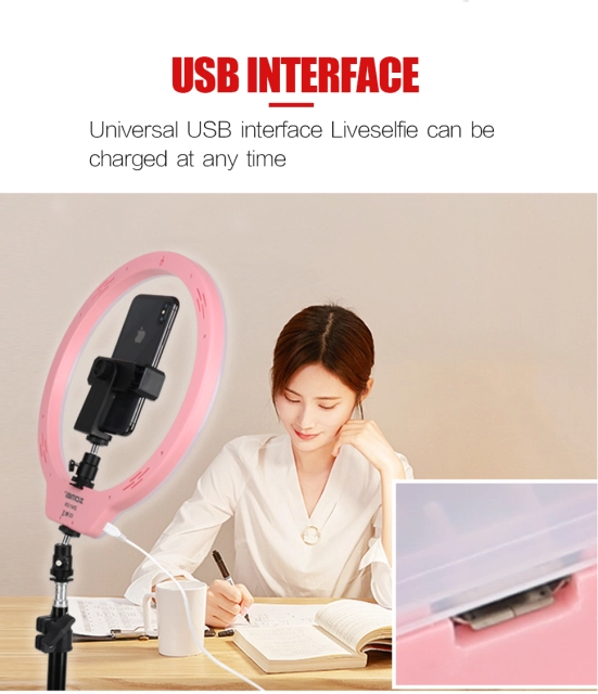 Perfect Christmas Gift for Girls -- Zomei 10'' Table Dimmable Selfie & Live Ring Light with Ball Head, Cell Phone Holder as A Christmas Gift