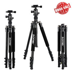 ZOMEi Q555 Lightweight Travel Tripod Kit 63-inch for Family Gatherings and Sports Activities Indoor and Outdoor Photography