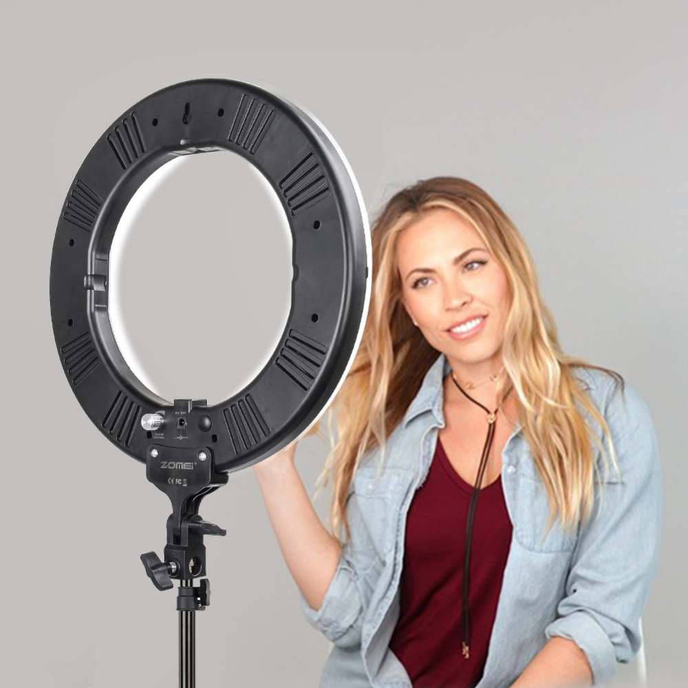 ZOMEi 14/18-inch LED Ring Lights Kit 50W for Portrait Photography with Tripod Stand and Phone Holder
