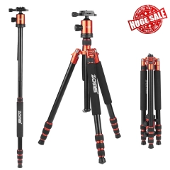 ZOMEi Z818 / Z888 Professional Robust Tripod Support 65 Inch Versatile for Professional Photographic Shooting for Canon Nikon Sony Cameras