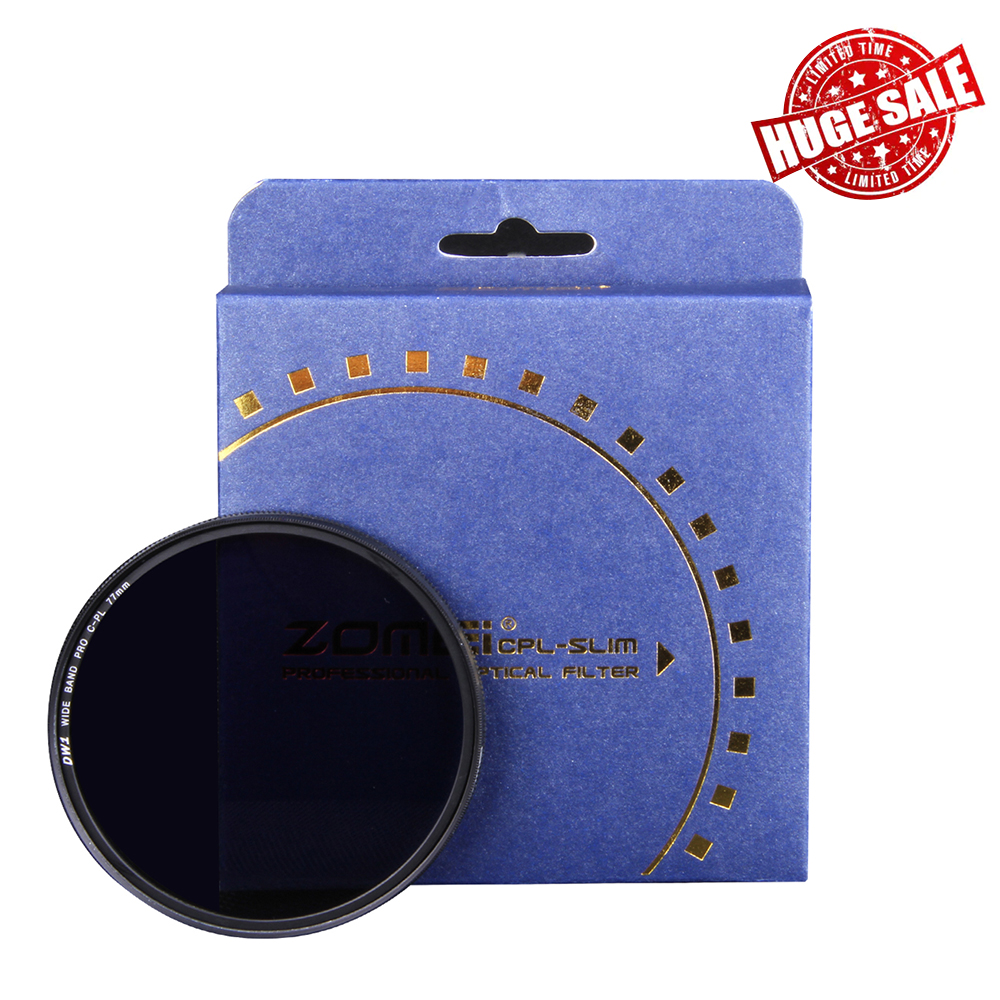 Zomei 77mm HD 18 Layer Super Slim Multi-Coated Circular Polarizer CIR-PL CPL Lens Filter