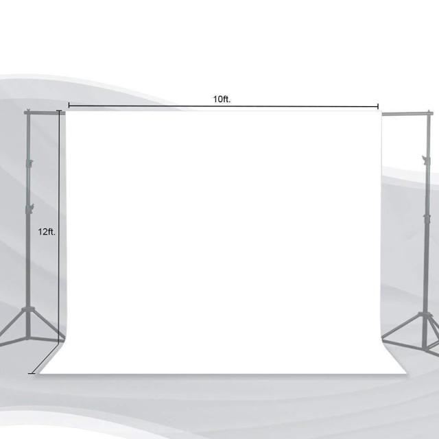 10x12 ft White Muslin Backdrop Background Screen Photo Studio Video Photography