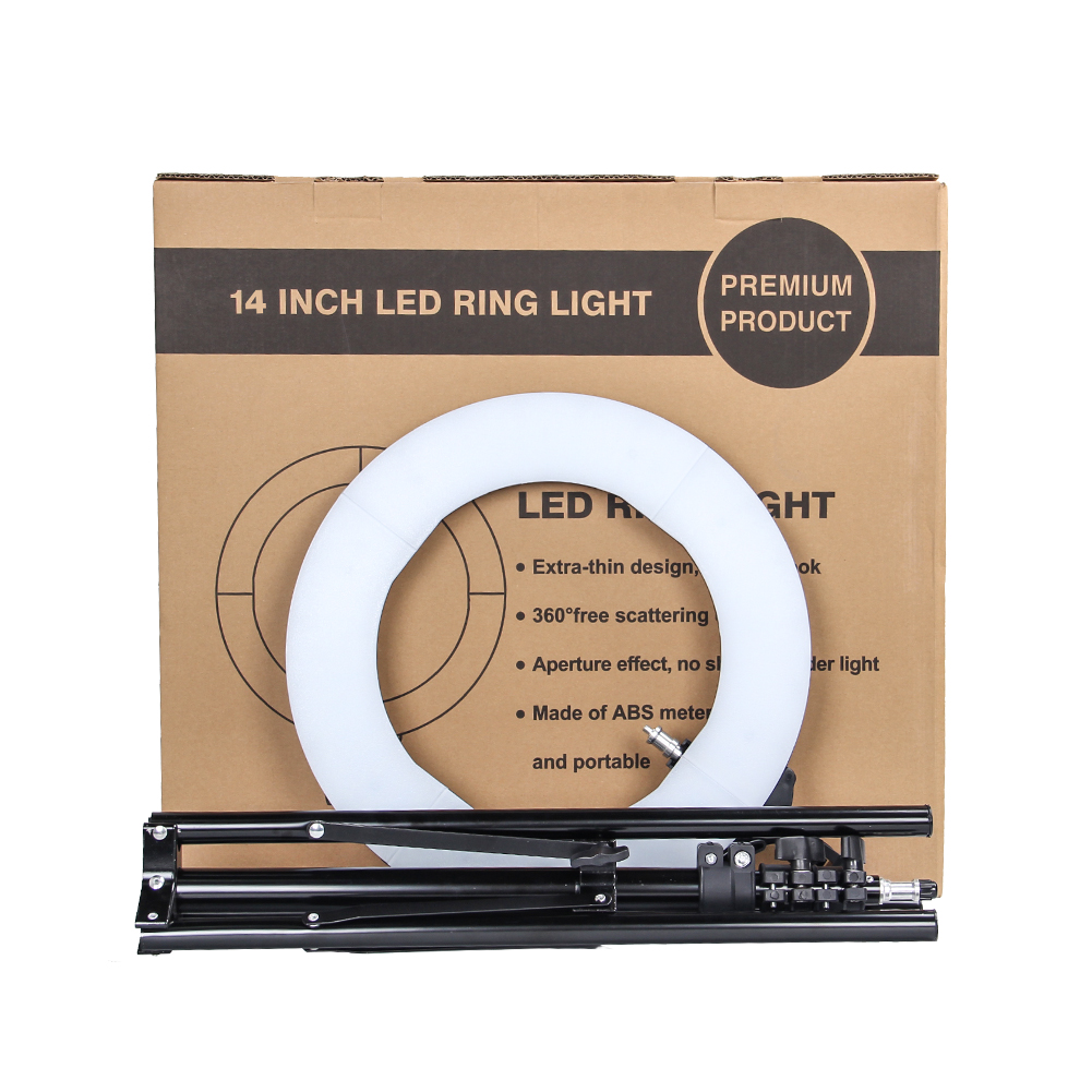 Best Christmas Gift -- ZOMEi 14-inch LED Ring Light Makeup Portrait and Photography Lighting with Halo Circle and Bi-color Control