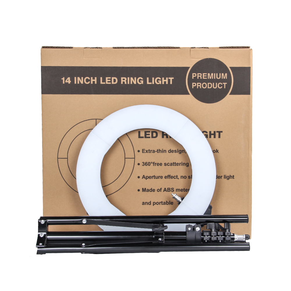 Best Christmas Gift -- ZOMEi 14-inch LED Ring Light Makeup Portrait and Photography Lighting with Halo Circle and Bi-color Control
