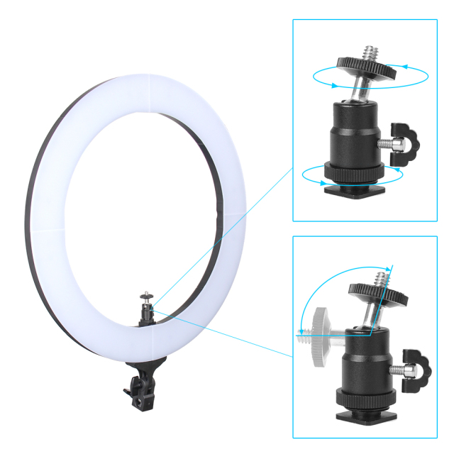 Best Christmas Gift -- ZOMEi 14-inch LED Ring Light Makeup Portrait and Photography Lighting with Halo Circle and Bi-color Control