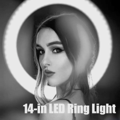 Best New Year Gift -- ZOMEi 14-inch LED Ring Light Makeup Portrait and Photography Lighting with Halo Circle and Bi-color Control