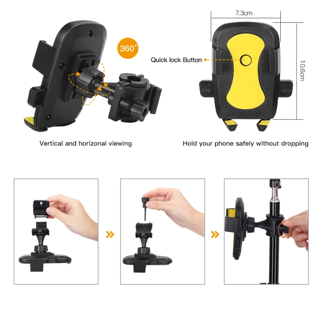 LED Ring Light 6" Portable for YouTube Video and Makeup 3 Colors Light Modes with Tripod Stand Smartphone Holder