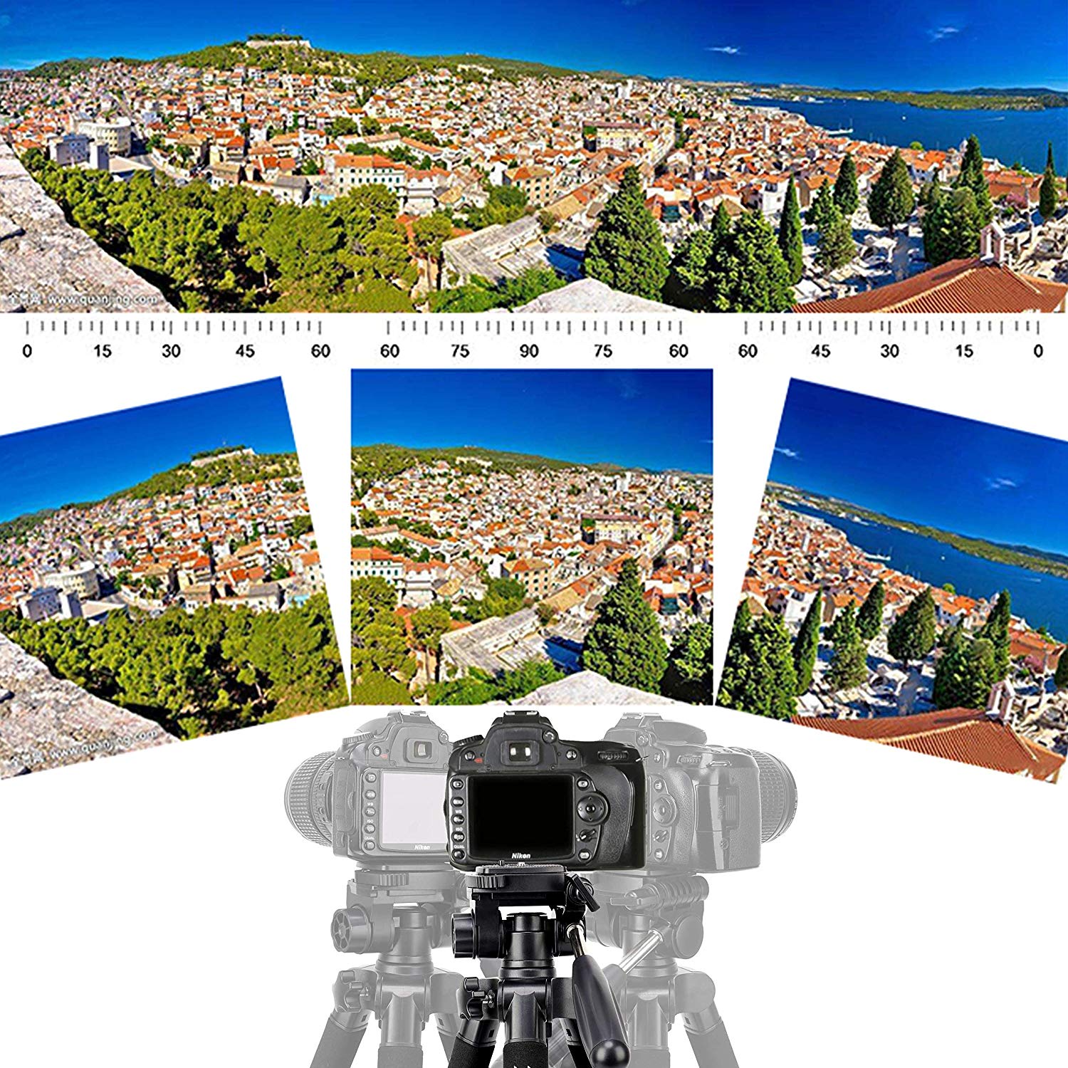 Zomei Q222 Camera Tripod Monopod 58-inch Travel Aluminum