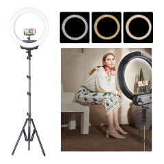 Zomei Luce Anulare, LED Ring Light Regolabile da 16 Pollici a 38w con Supporto per Cellulari 3200k-5600k per Fotografia, Trucco, Saloni di Bellezza, V