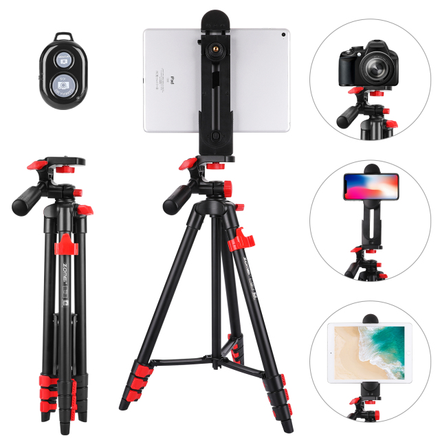 ZOMEi T70 with  remote control mobile phone holder 360 degree panoramic ball head tripod For phone