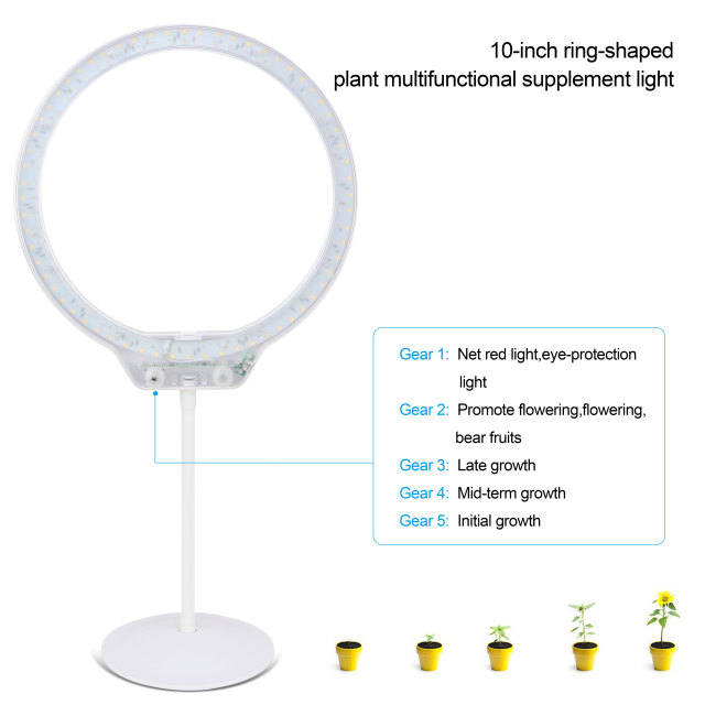 Tairoad plant  LED Ring Light 7.5W Lighting Kit makes it possible to provide a wider range of lighting plants.