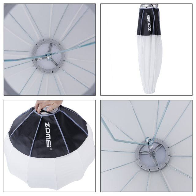 ZOMEI 26'' Lantern Quick Collapsible Softbox Diffuser with Bowens Mount and 9.2 ft/2.8 m Extendable Light Stand for  Portraits, Video Shooting etc.