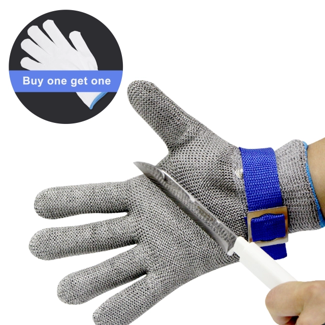 Level 9 Cut Resistant Gloves Stainless Steel Mesh Metal Glove Safety Work  Glove,Home Decoration