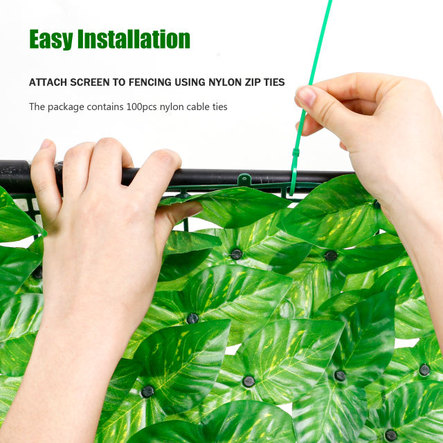 Artificial Privacy Fence Screen, 39'' x 118'' Panel Hedges Fence and Faux Ivy Vine Leaf Decoration for Outdoor Yard Garden Decor
