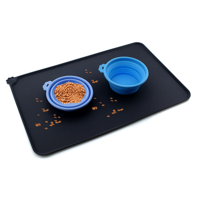 Silicone Dog Cat Bowl Mat Non-Stick Food Pad Water Cushion Waterproof Feeding Placemat Suitable for Small, Medium Pet