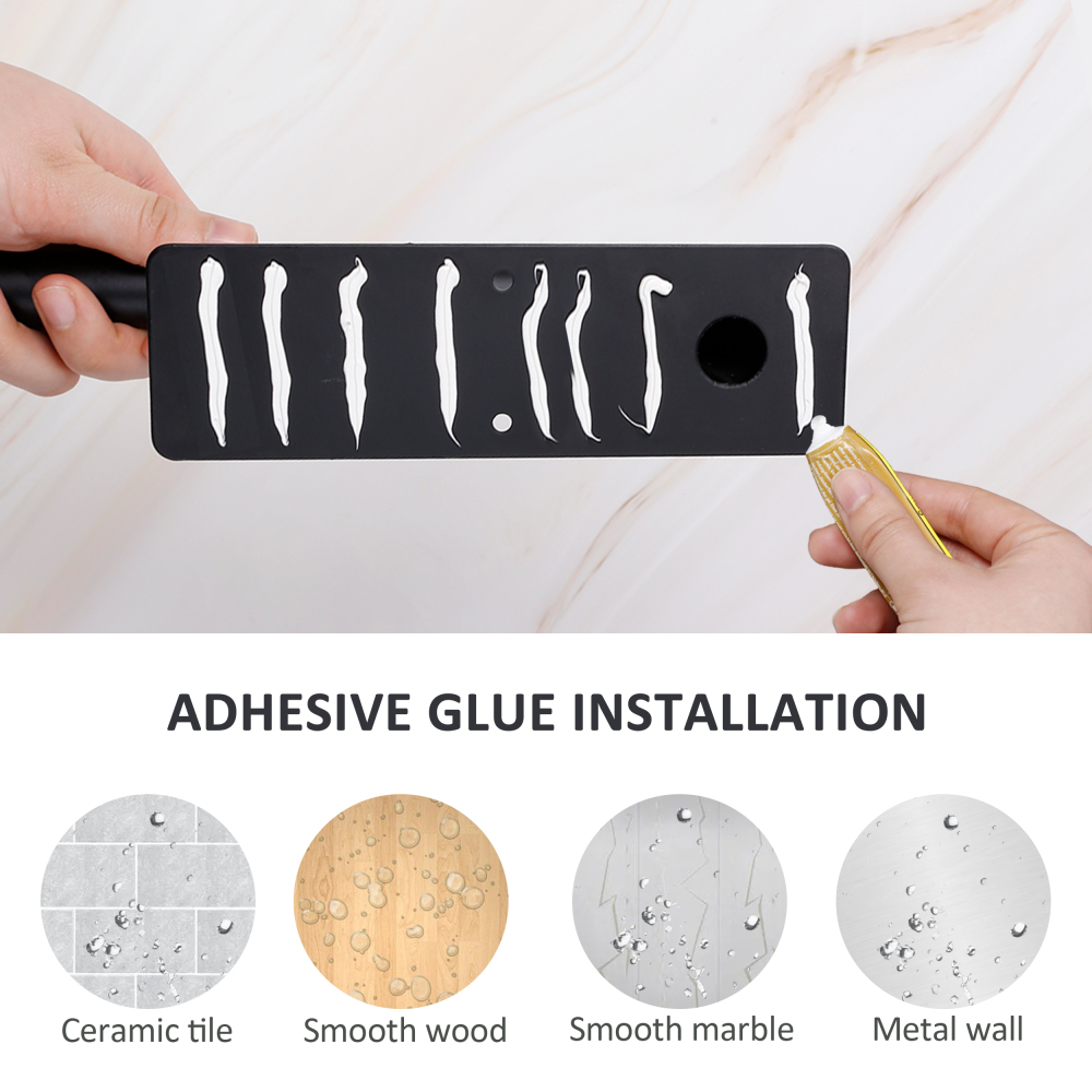 Paper Towel Holder ,Vintage Golden Paper Towel Rack Under Cabinet , Stainless Steel Wall Mount Towel Paper Holder,Sticker/Glue/ Drilling 3 Way to Conn