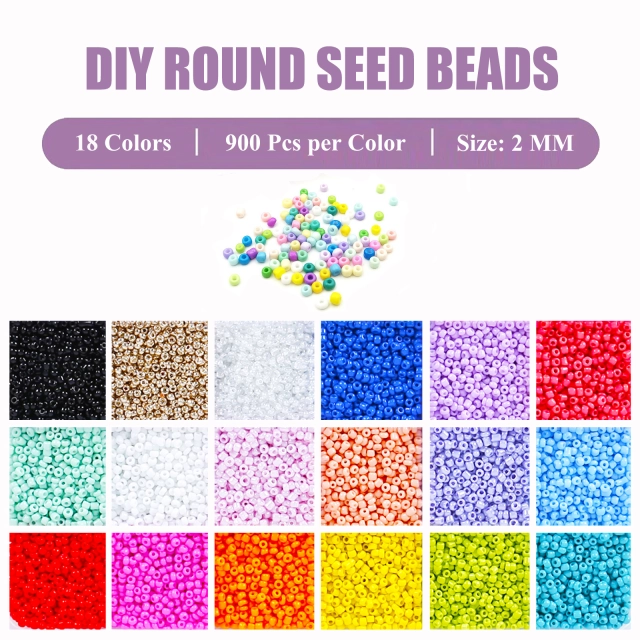 Beaded Jewelry Making Kit for Earring Bracelet Necklace,16200pcs Glass Seed Bead,Earring Hook Letter Beads Accessories for Unique Bead Jewelry Gift f