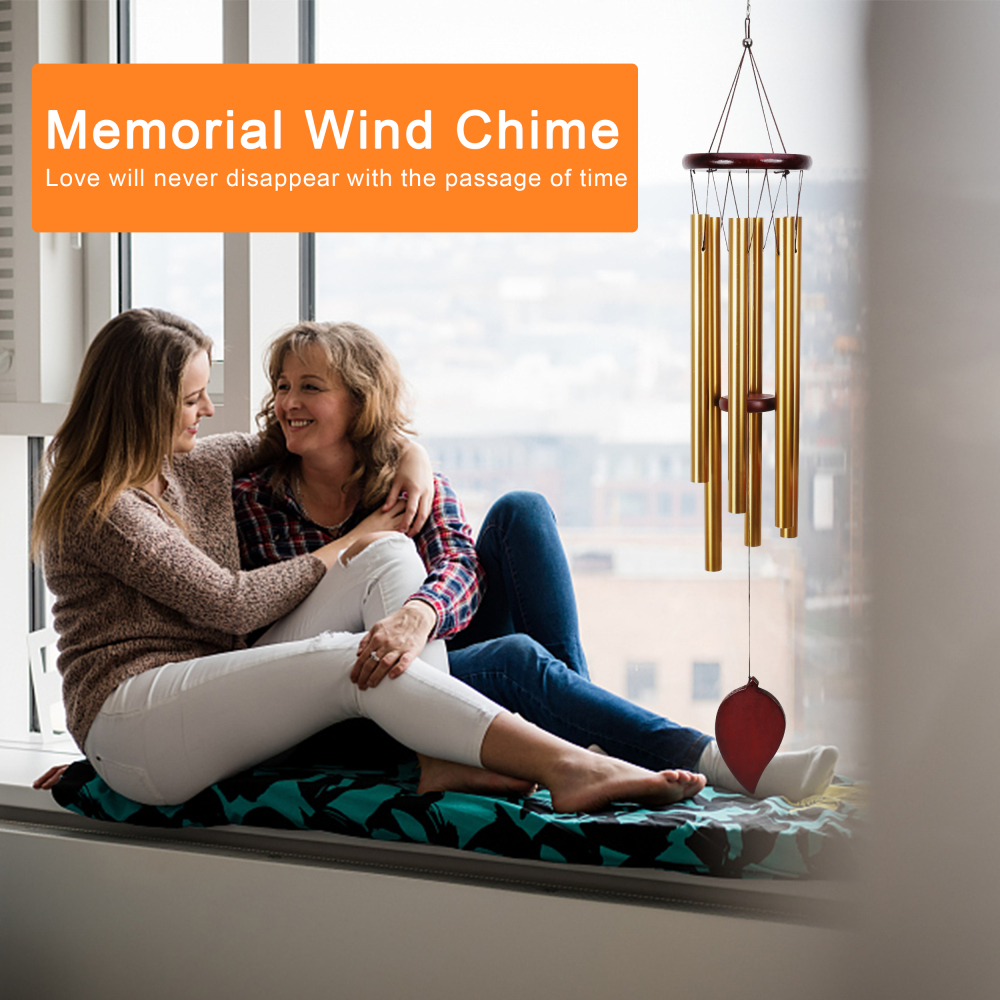 Outdoors Wind Chime,30" Wooden Sympathy Wind Chimes Memorial Wind Chime,Special and Meaningful Bereavement/Memorial Gifts/Sympathy Gift in Memory of a