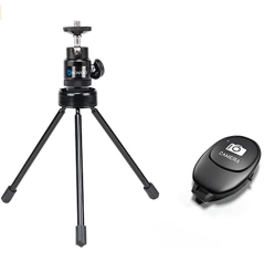 Lightweight Mini Tripod,Small Desk Tripod Stand with Ball Head & 1/4” Mounting Screw for Cellphone/Webcam/Small Camera/Ring Light