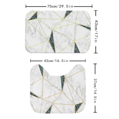 Bathroom Rugs by Karlesi,2 Piece Bath Mats Set, Soft Anti-Slip Bath Rugs + U Shape Contoured Bathroom Rugs.Durable and Waterproof, for Bathroom Decor