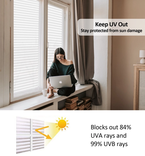 Privacy Window Filmfor Bathroom,Frosted Static Cling Non-Adhesive Vinyl Removable Glass Film Anti UV, Window Decor for Home Security,Blinds Pattern 17