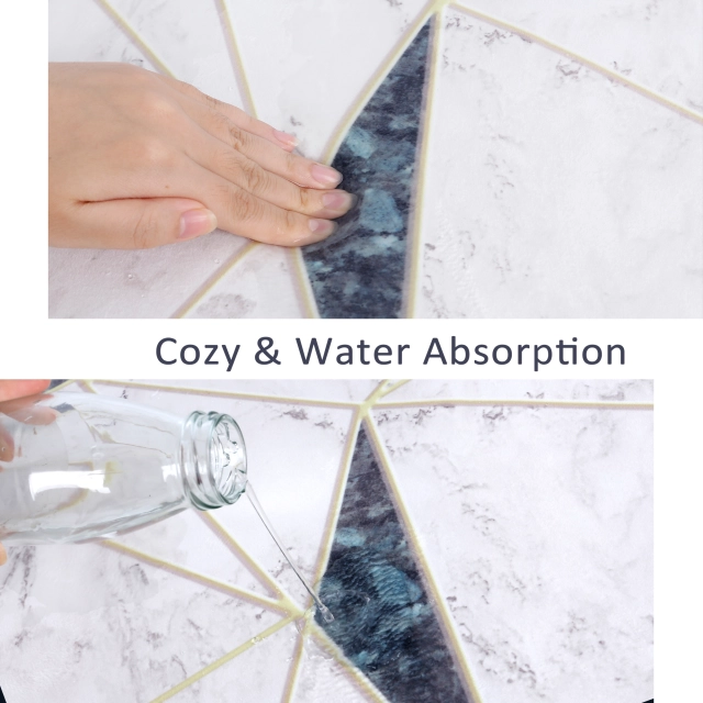 Bathroom Rugs by Karlesi,2 Piece Bath Mats Set, Soft Anti-Slip Bath Rugs + U Shape Contoured Bathroom Rugs.Durable and Waterproof, for Bathroom Decor