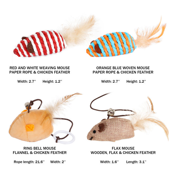 To participate in free even7 Pcs Cat Feather Toys Kitten Toys Assortments Wand Interactive Feather Toy with Fluffy Mouse