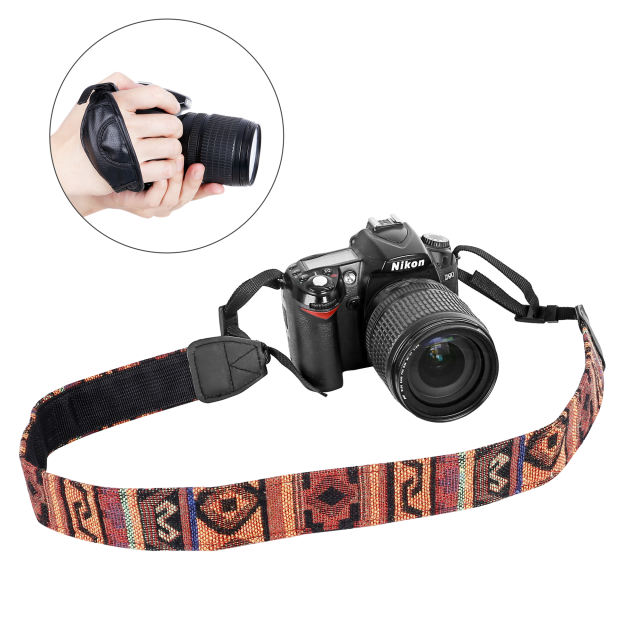 Universal Camera Shoulder Neck Strap &amp; Wrist Strap,Higher-end and Safer Camera Straps for Photographers Compatible with All DSLR Camera Nikon Canon So