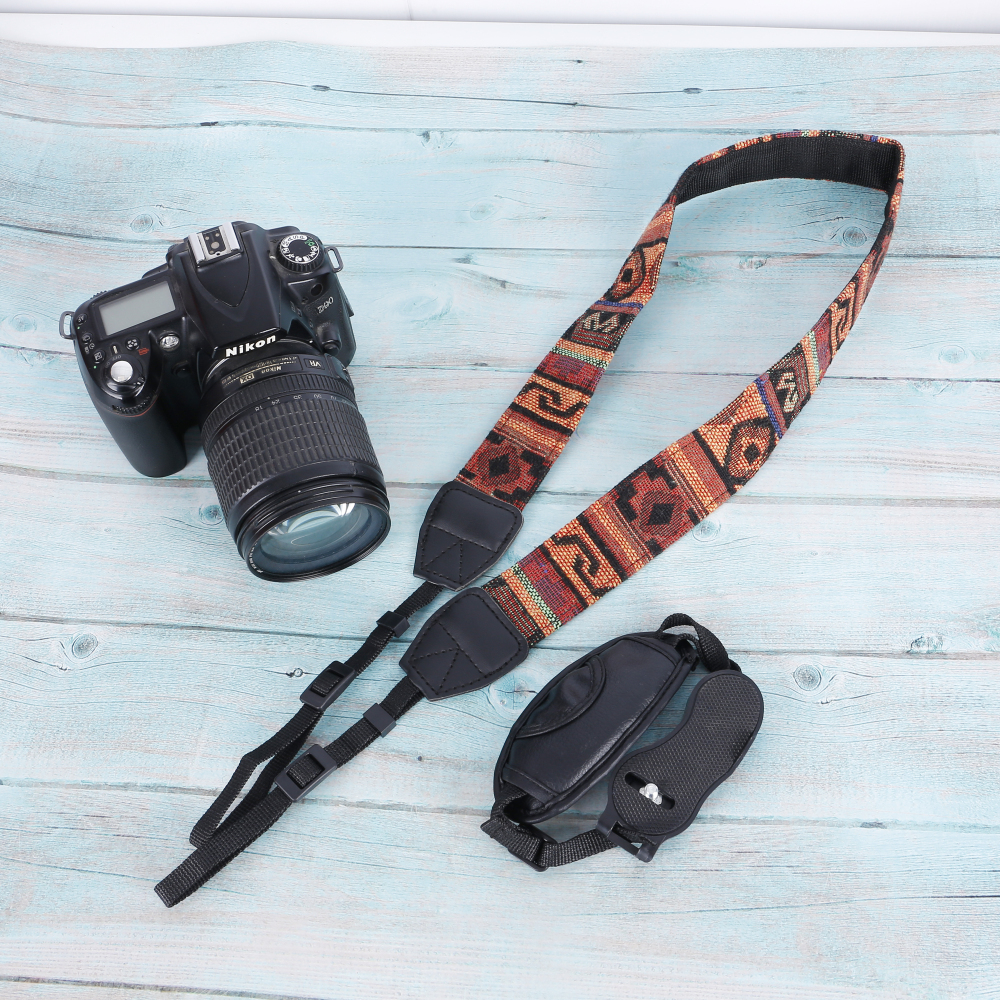 Universal Camera Shoulder Neck Strap & Wrist Strap,Higher-end and Safer Camera Straps for Photographers Compatible with All DSLR Camera Nikon Canon So