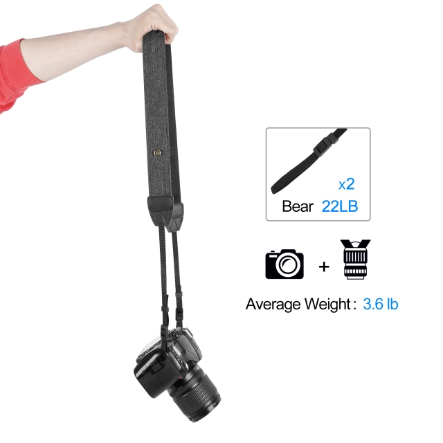 Universal Camera Shoulder Neck Strap & Wrist Strap,Higher-end and Safer Camera Straps for Photographers Compatible with All DSLR Camera Nikon Canon So