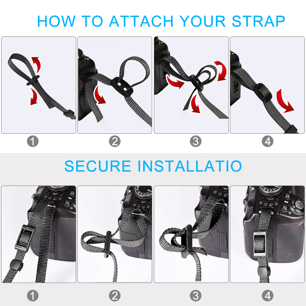 Universal Camera Shoulder Neck Strap & Wrist Strap,Higher-end and Safer Camera Straps for Photographers Compatible with All DSLR Camera Nikon Canon So