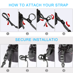 Universal Camera Shoulder Neck Strap & Wrist Strap,Higher-end and Safer Camera Straps for Photographers Compatible with All DSLR Camera Nikon Canon So