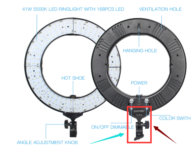 Ring lamp head accessories