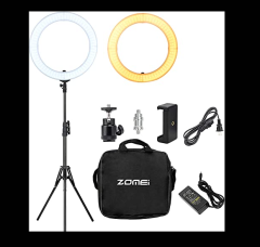 7 Sets ZOMEi 18-inch LED Ring Lights Kit  for Portrait Photography with Tripod Stand and Phone Holder