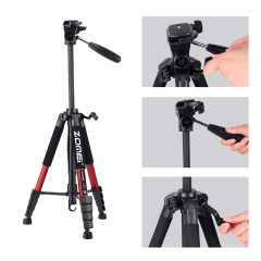 Q188 Compact Aluminum Tripod Kit YouTube Photography for Nikon Canon Dslr Camera for Macro Photography