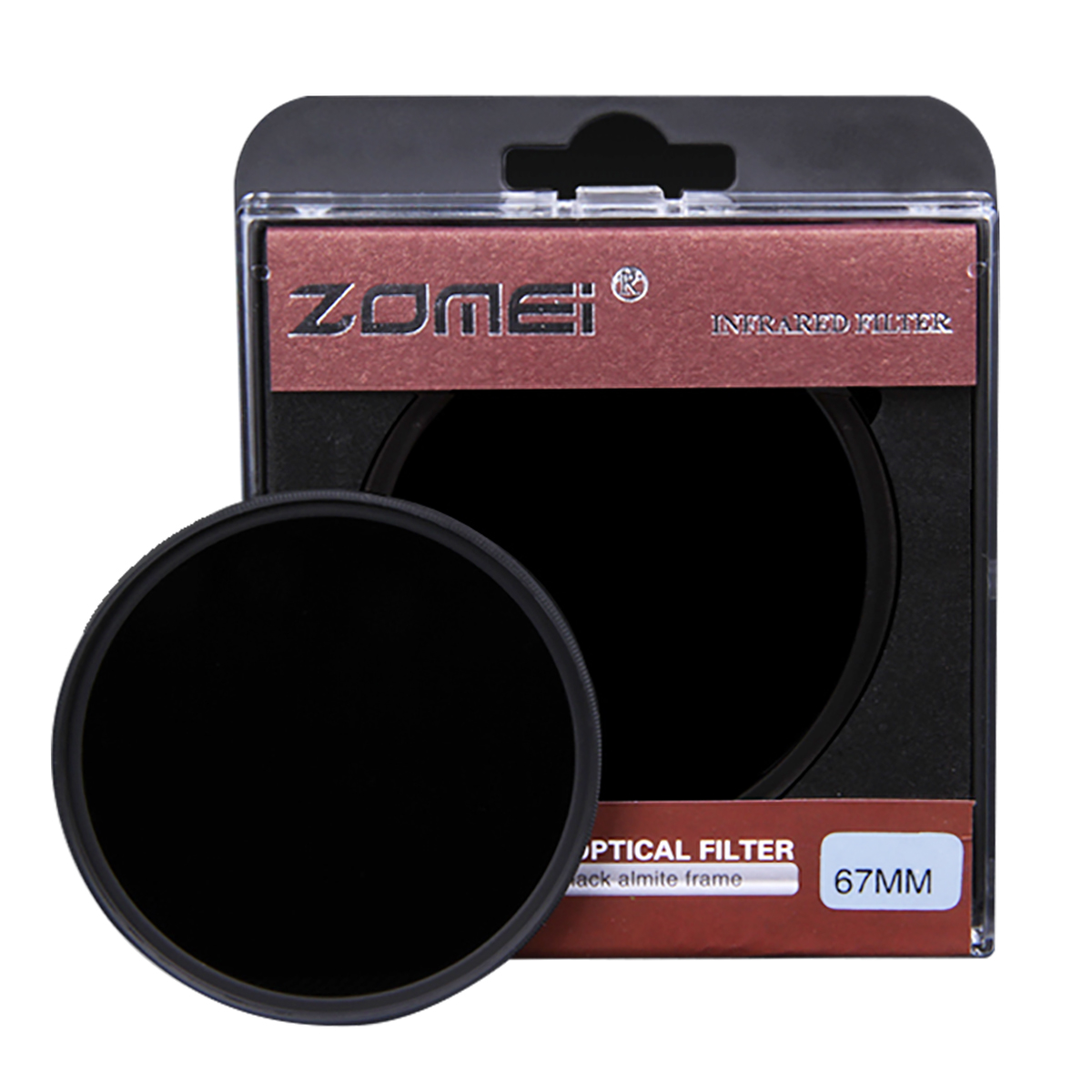ZOMEi IR Filter GLASS Infrared X-Ray Filter Suitable for Crime Detection, Medical Photography 62mm 850