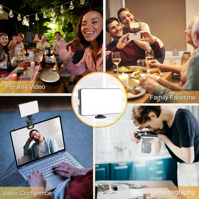 Selfie Light Phone Ring Light Dimmable LED Rechargeable Video Conference Lighting for Tiktok 3000-6500K