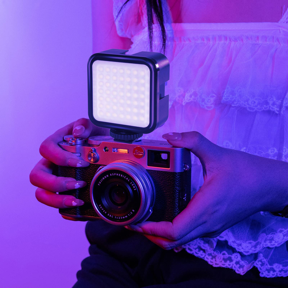 Rechargeable Clip Fill Video Light with Front & Back Clip Adjusted RGB Light Modes for Video Recording Streaming Filming