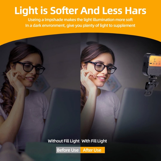 Camera Light with 3 Cold Rechargeable Dimmable Portable Photography Photo Lighting Panel for YouTube DSLR Camcorder Vlog