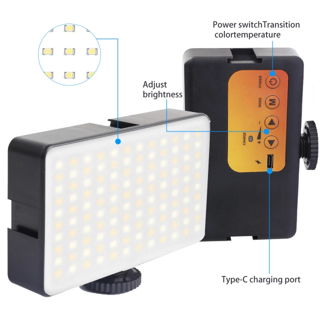 Rechargeable Selfie Light with Clip and Adapter for Fill Light Pictures Phone Video Conferencing Portable Light
