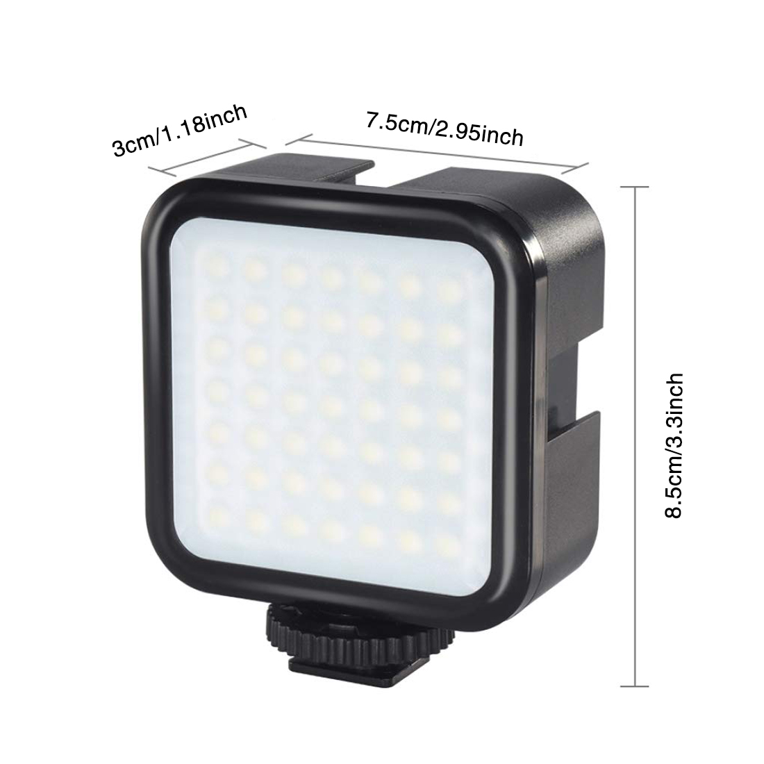 Camera Light with 3 Cold Rechargeable Dimmable Portable Photography Photo Lighting Panel for YouTube DSLR Camcorder Vlog